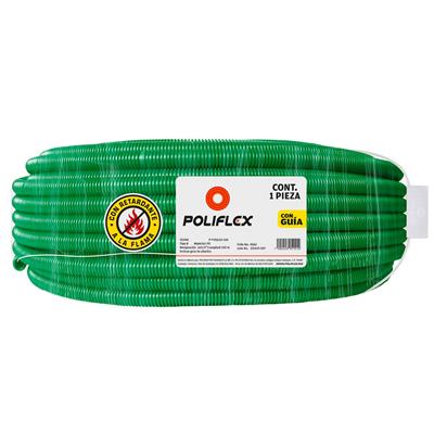 POLIFLEX TRICAPA VERDE EDIF VERT ENT C/GUIA 1/2PG ROLLO 100M