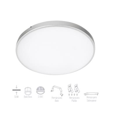 LUM INT PLAFON LED 12W 127V 65K SATIN IBIZA I TECNO