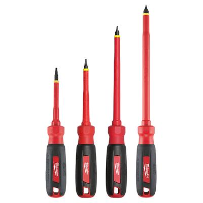 DESARMADORES INSULADOS C/SQDR (4 PZ) MILWAUKEE