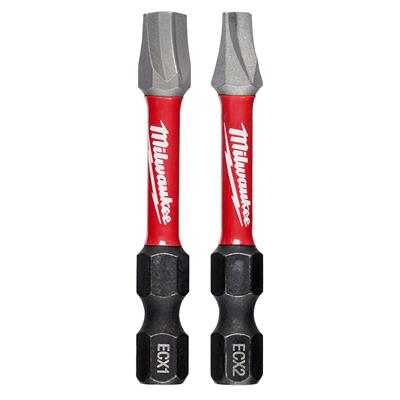 KIT DE BROCAS DE IMPACTO 2PG ECX SHOCKWAVE 2PZ MILWAUKEE
