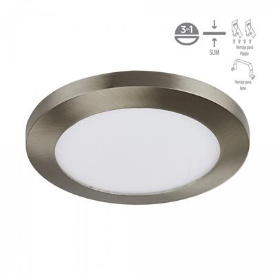 LUM INT/EMP LED 9W 127V 40K SATIN MUNICH TECNO