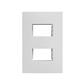 PLACA DE 2 MODULOS C/CHASIS BLANCO S25 PLUS SIMON