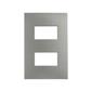 PLACA DE 2 MODULOS ALUMINIO MATE S25 PLUS SIMON