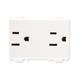 CONTACTO DUPLEX 2P +T 10A-127-250V BLANCO C/3M