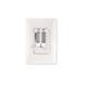 CONTROL DUAL DESLIZABLE 120V BLANCO P/VENTILADOR/LUZ C/PLACA