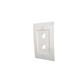 PLACA DE PARED PLUS 2 PUERTOS COLOR BLANCO