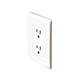 CONTACTO DUPLEX 2P+T 15A-127-250V BLANCO C/PLACA MOKA