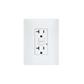 RECEPTACULO DPX GFCI 2P+T 20A 125V 5-20R C/PLACA+CHASIS BCO