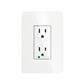 TOMACORRIENTE DUPLX G/HOSPITAL 15A 125V C/PLACA 1 GANG BCO