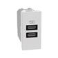 CARGADOR USB TIPO C + C 127V SALIDA 3A-5VCD 1MOD BLANCO