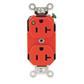 CONTACTO DPX GRADO HOSPITAL T AISLADA 20A 125V 2P 3H ROJO