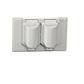 PLACA P/INTEMPERIE ZINC FUND P/RECEPTACULO DPLX C/TAPAS GRIS