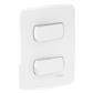 PLACA C/INTERRUPTORES ENSAMB 2MOD 10A 250V BCO MILUZ