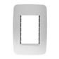 PLACA 3 VENTANAS PLATA NIESSEN SERIE ORIGEN