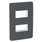 PLACA 2 MOD PLASTICO 4X2 STELLAR BLACK