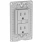 CONTACTO DUPLEX AMERICANO GFCI 2P+T 15A-125V ALUMINIO
