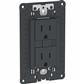 CONTACTO DUPLEX AMERICANO GFCI 2P+T 15A-125V GRAFITO C/SOP
