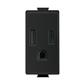 CONTACTO 2P +T 15A-127-250V C/PROT INF NEGRO MATE