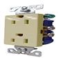 CONTACTO DUPLEX NEMA 2P +T 15A-127-250V MARFIL 5-15R