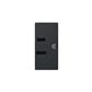 CONTACTO 2P +T 15A-127V NEGRO SOF C/PORTE INFANTIL C/1M