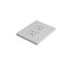 CONTACTO DUPLEX GFCI 20A-125V BLANCO C/PLACA FALLA A TIERRA